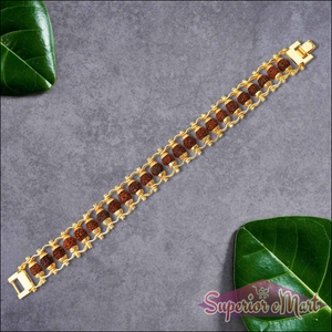 Golden Rudraksha Bracelet Rakhi - Superior eMart
