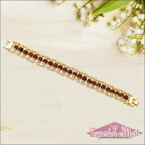 Golden Rudraksha Bracelet Rakhi - Superior eMart