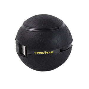 Goodyear Multi-Tip Car Charger in Black with Unique Tire Design for Multiple Devices