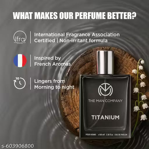 TITANIUM Perfume for Men - 100ml | Premium Long-Lasting Deo Perfume Body Spray | Gift for Him