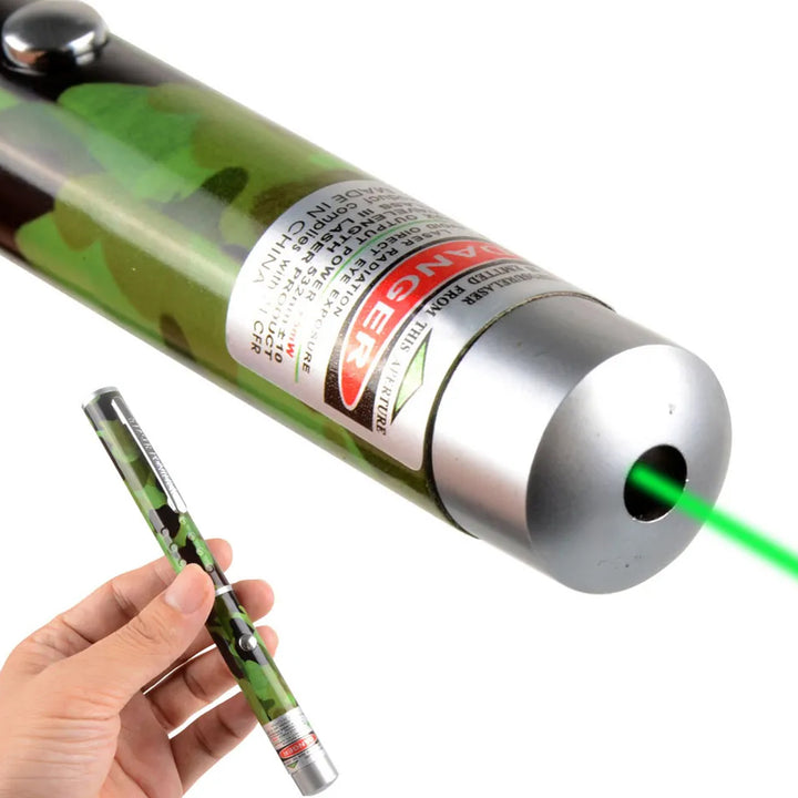 Superior eMart green laser pointer pen with camouflage design for home decor and presentations