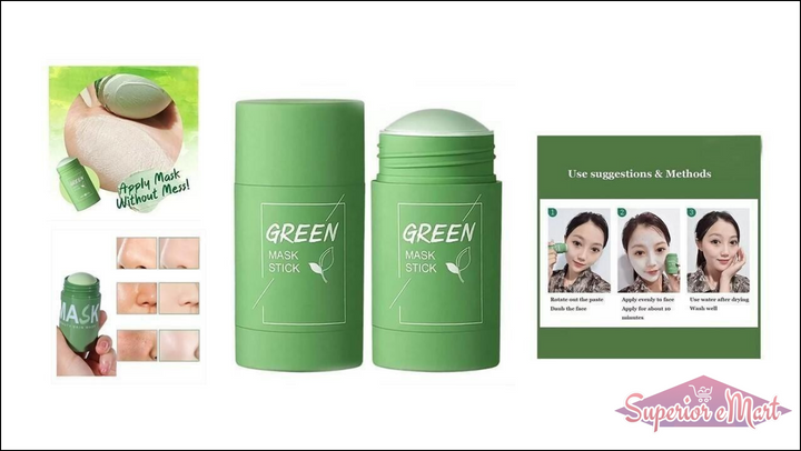 Green Tea Clay Mask Stick for Smooth Skin - Superior eMart