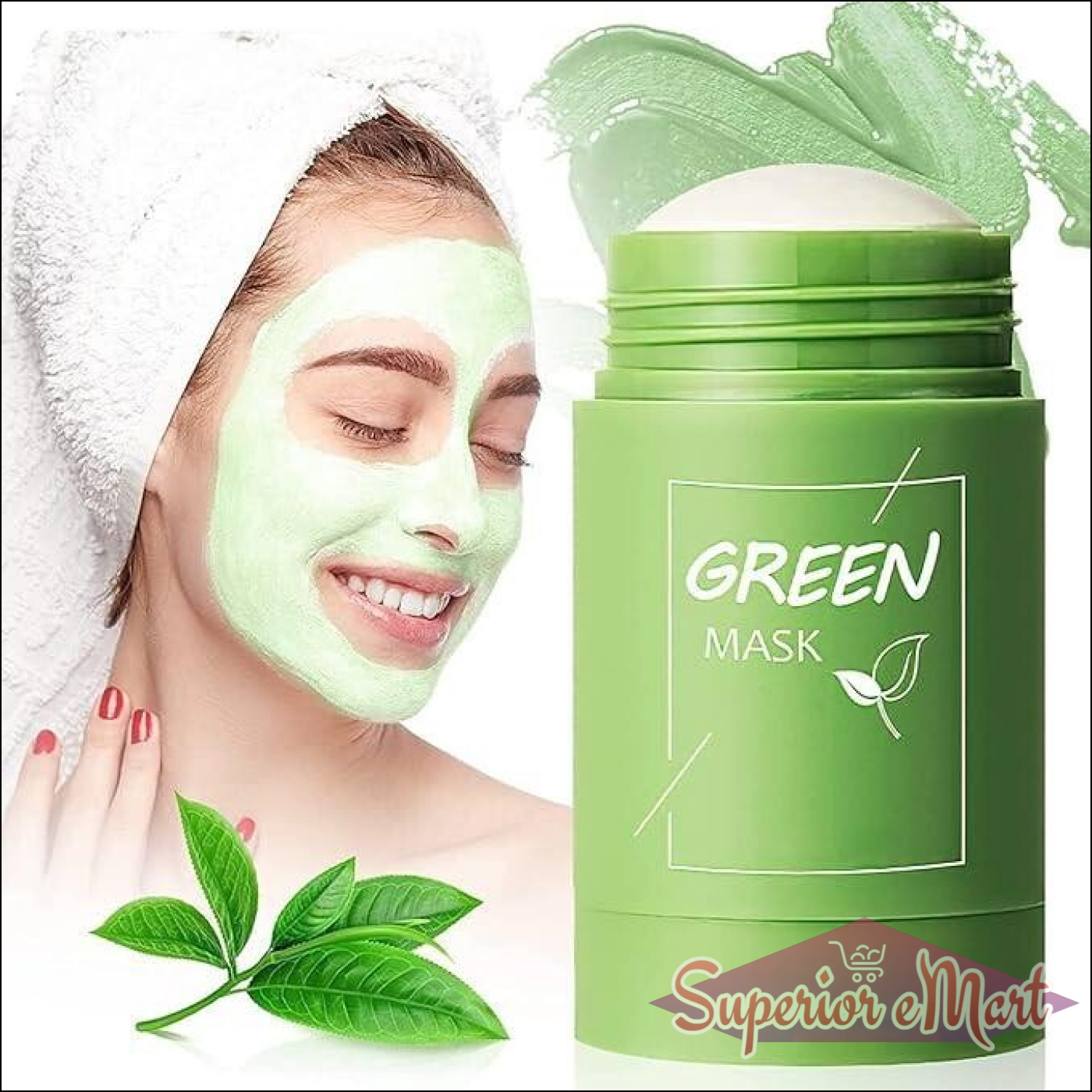 Green Tea Clay Mask Stick for Smooth Skin - Superior eMart