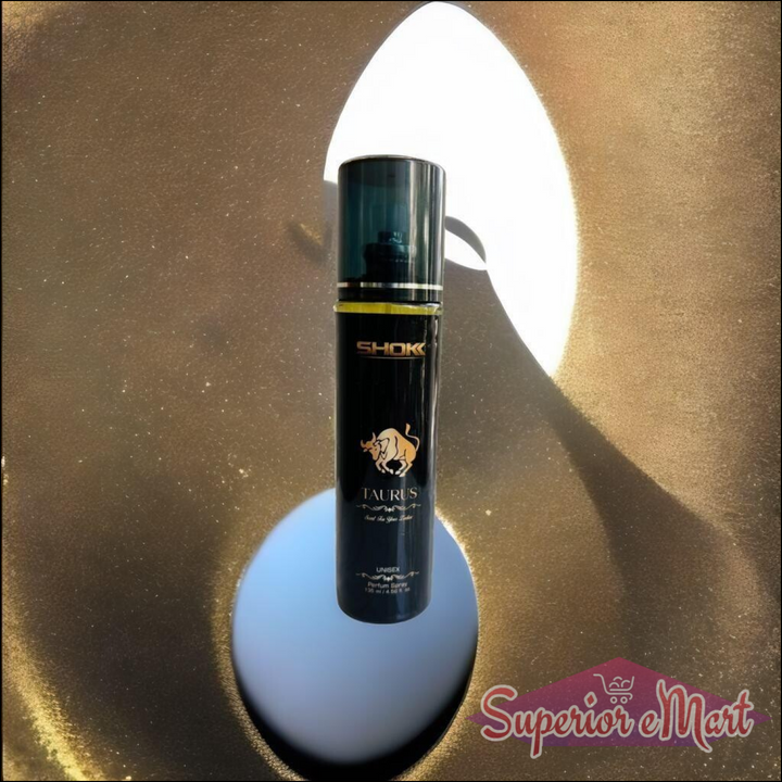 Guardian Taurus body spray in a sleek black canister showcasing modern design for refreshing daily use