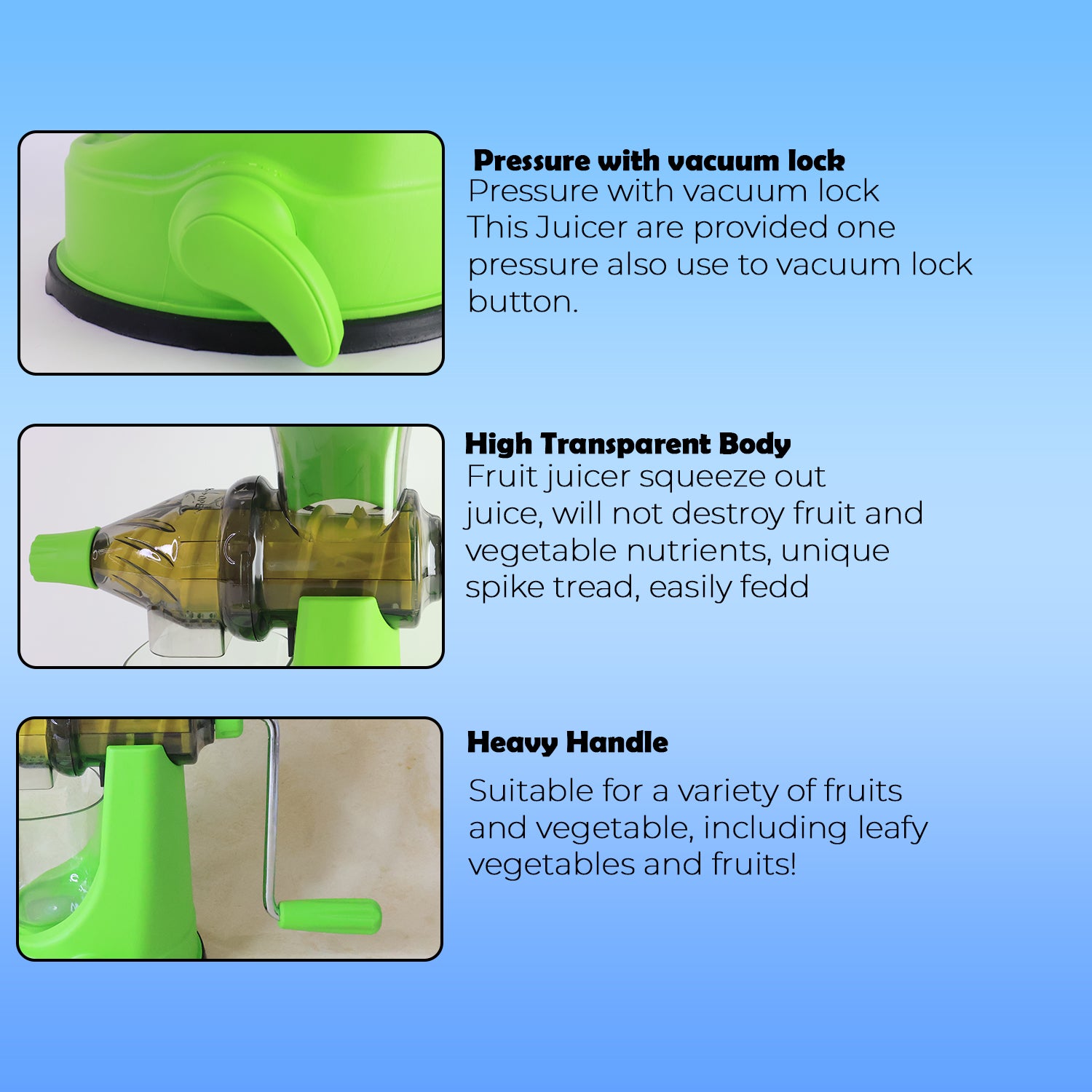 Superior eMart Manual Fruit and Vegetable Juicer
