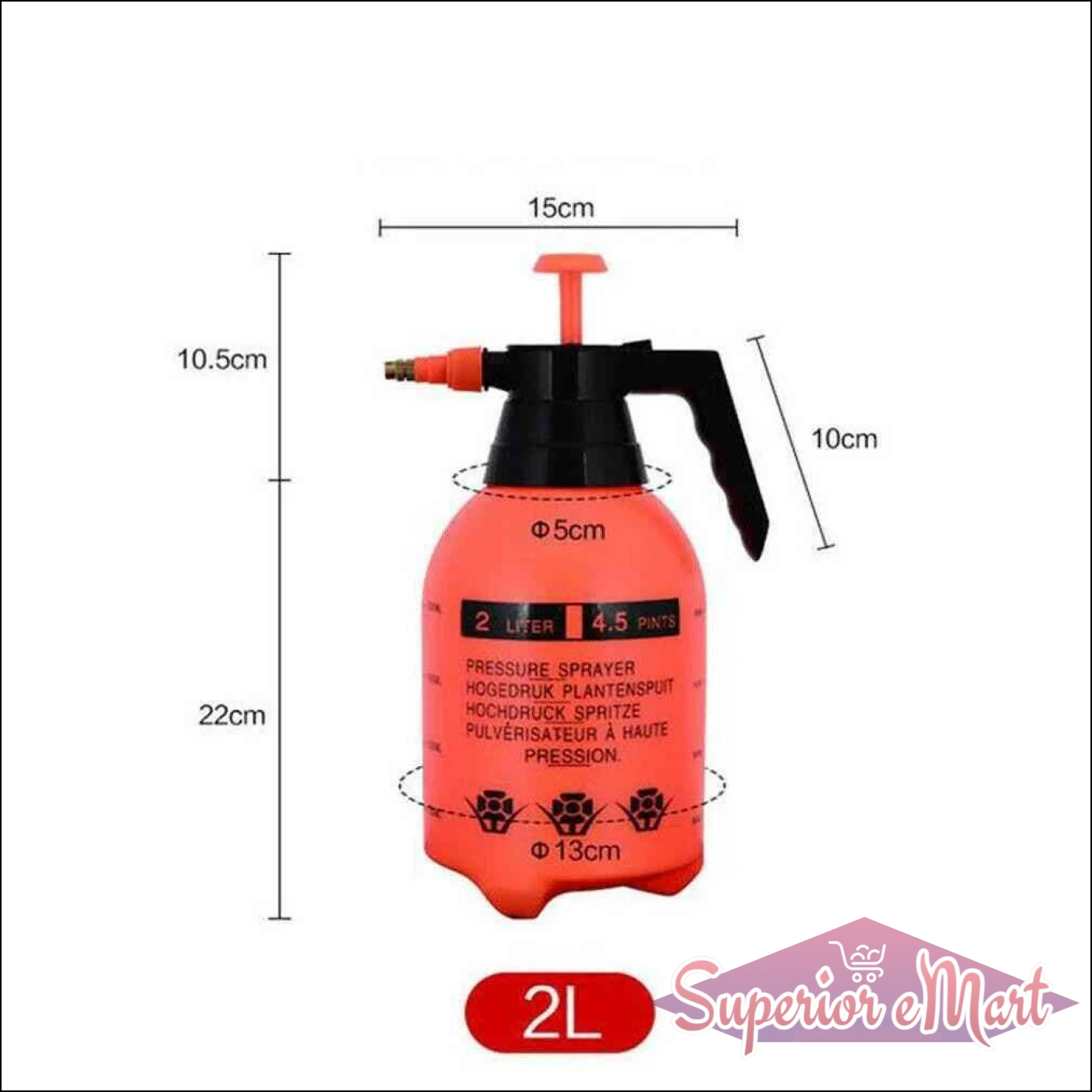 Hand-Held Garden Sprayer - 2L Capacity - Superior eMart