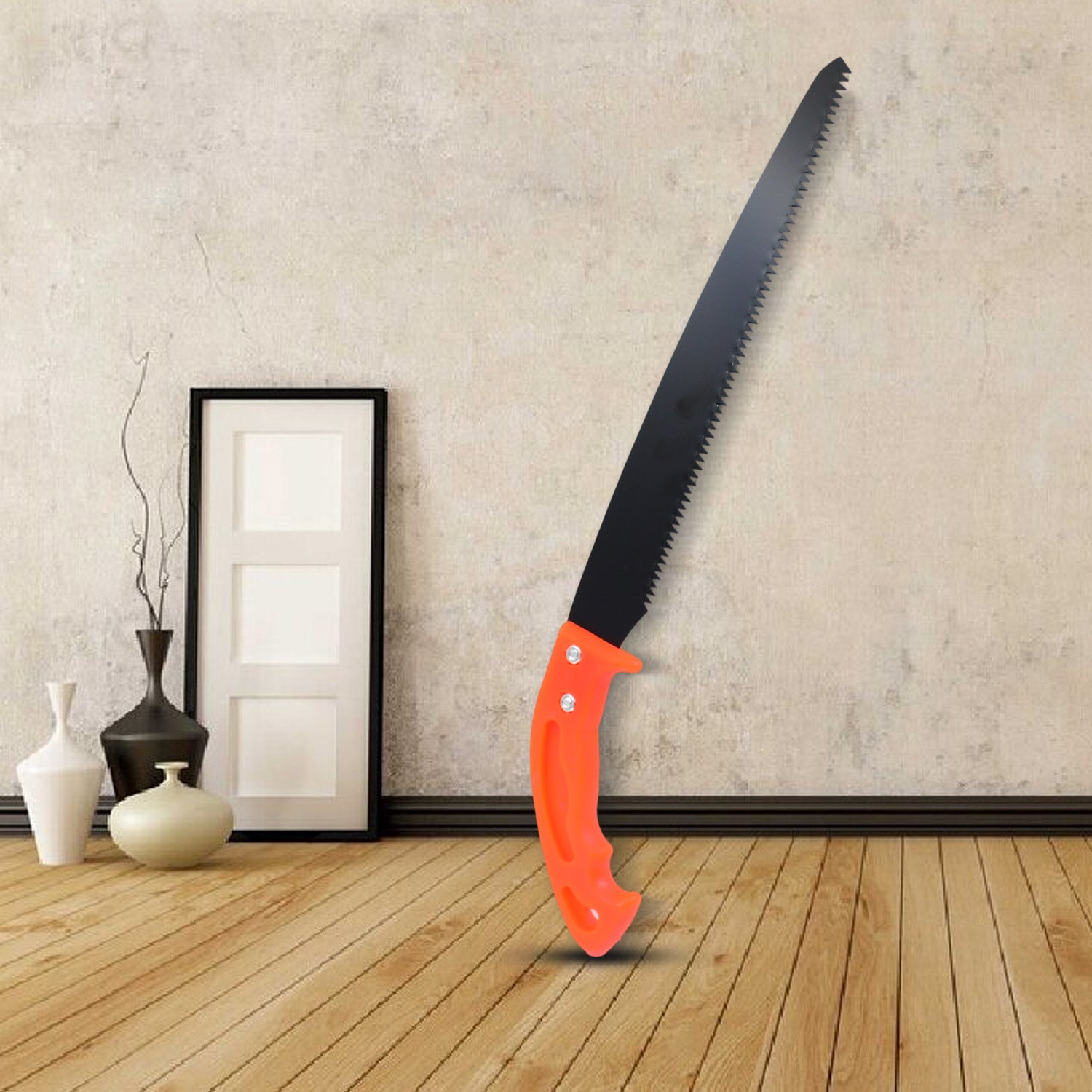 Superior eMart hand pruning saw for tree with an ergonomic orange handle and sturdy blade