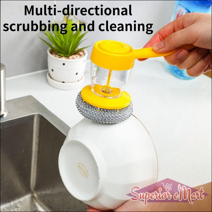 Handheld Soap Dispenser With Scrub (1 Set) - Superior eMart