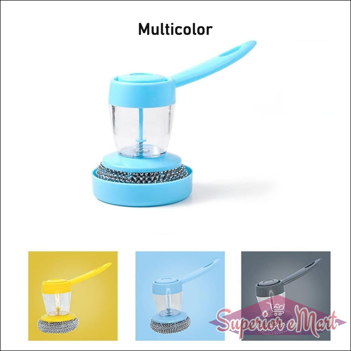 Handheld Soap Dispenser With Scrub (1 Set) - Superior eMart