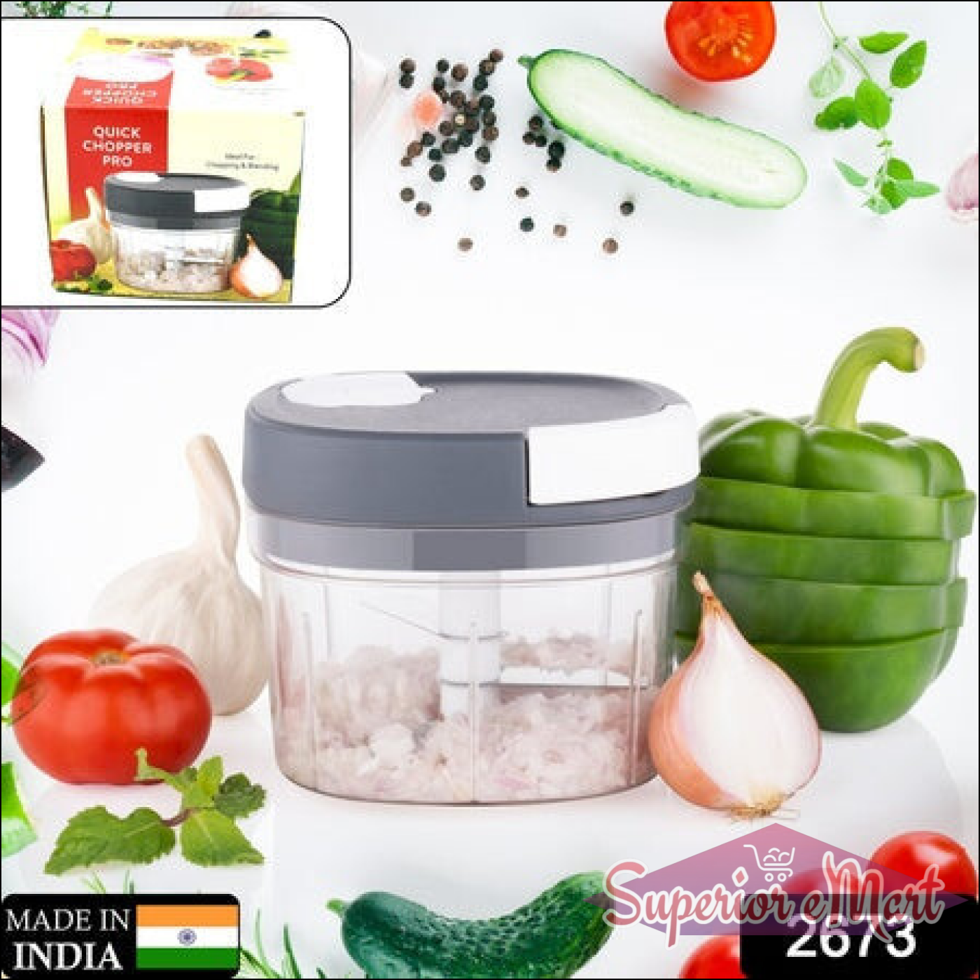 Handy Chopper and Slicer Used Widely for chopping and Slicing of Fruits, Vegetables, Cheese Etc. Including All Kitchen Purposes - Superior eMart