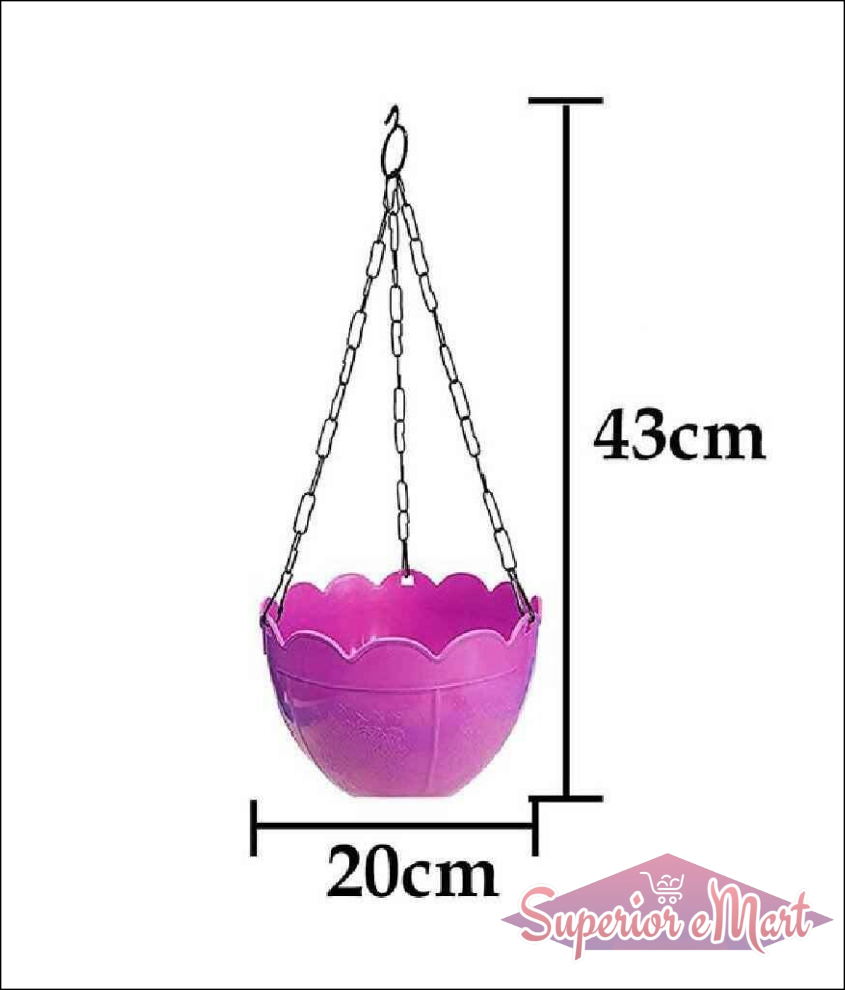 Hanging Flower Pot with Chain - Superior eMart