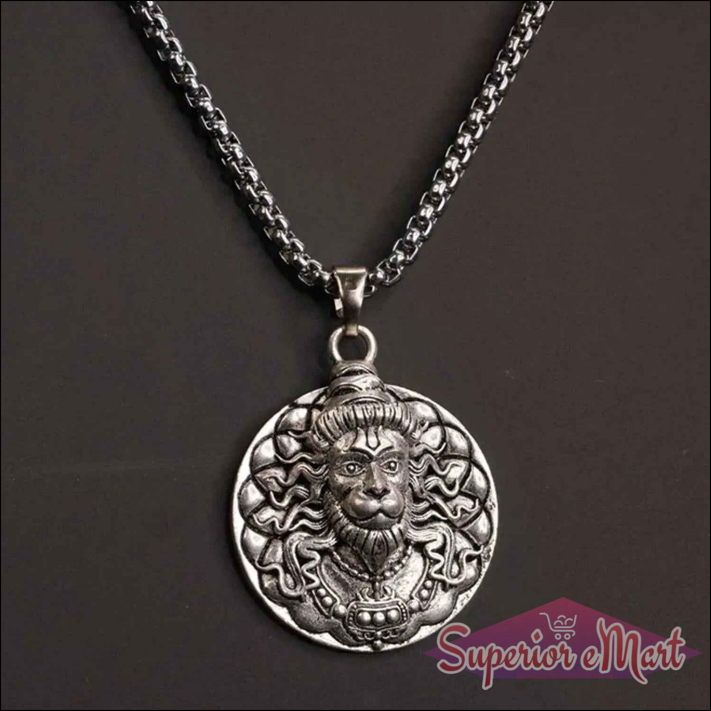 Hanuman Ji Facelocket Necklace - Superior eMart