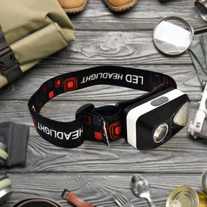 Superior eMart Head-mounted Flashlight with Adjustable Strap for Hands-Free Illuminating Tasks
