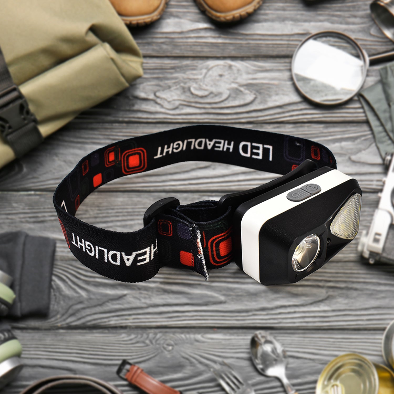 Superior eMart Head-mounted Flashlight with Adjustable Strap for Hands-Free Illuminating Tasks