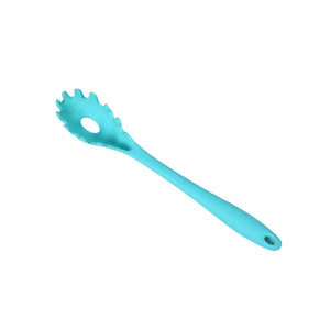 Superior eMart heat resistant pasta fork in turquoise, perfect for serving and stirring pasta dishes