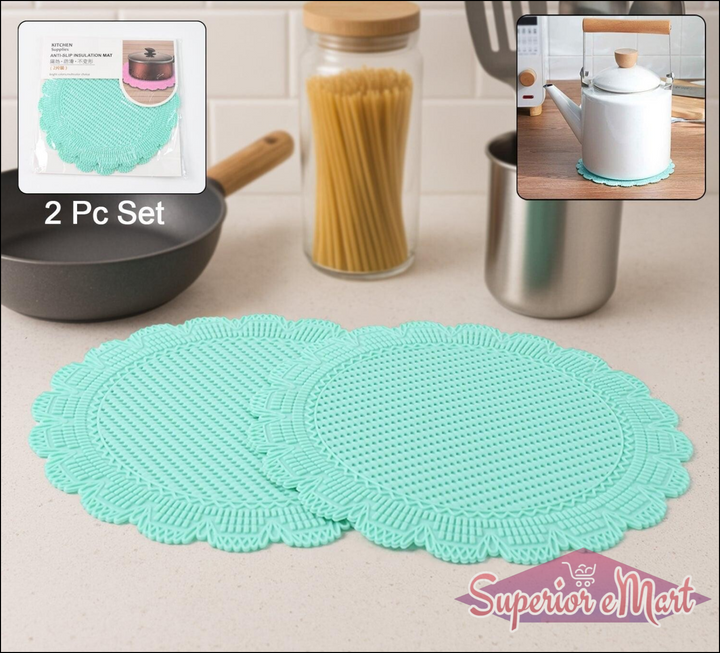 Heat Resistant Silicone Mats 2 Pcs - Superior eMart