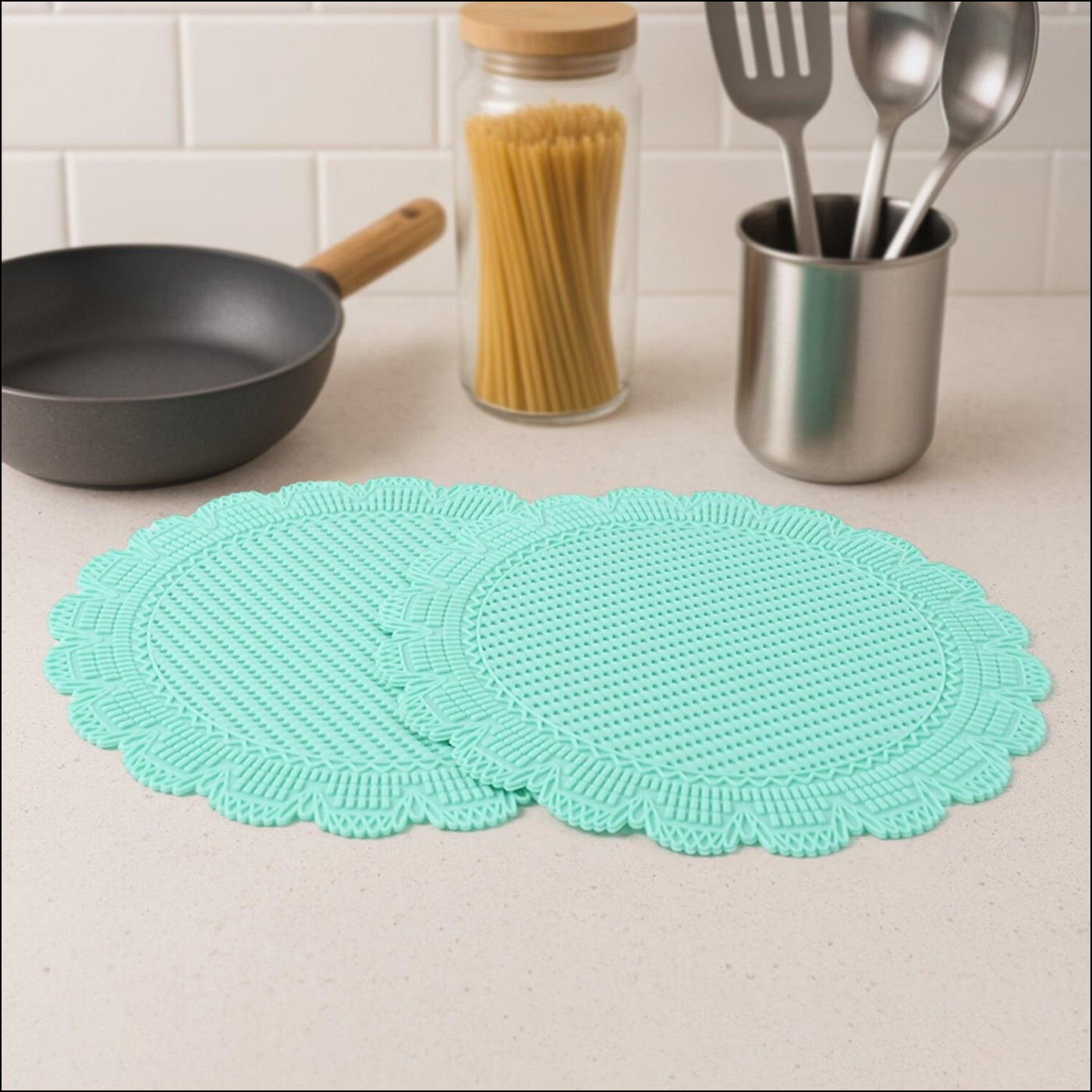 Heat Resistant Silicone Mats 2 Pcs - Superior eMart