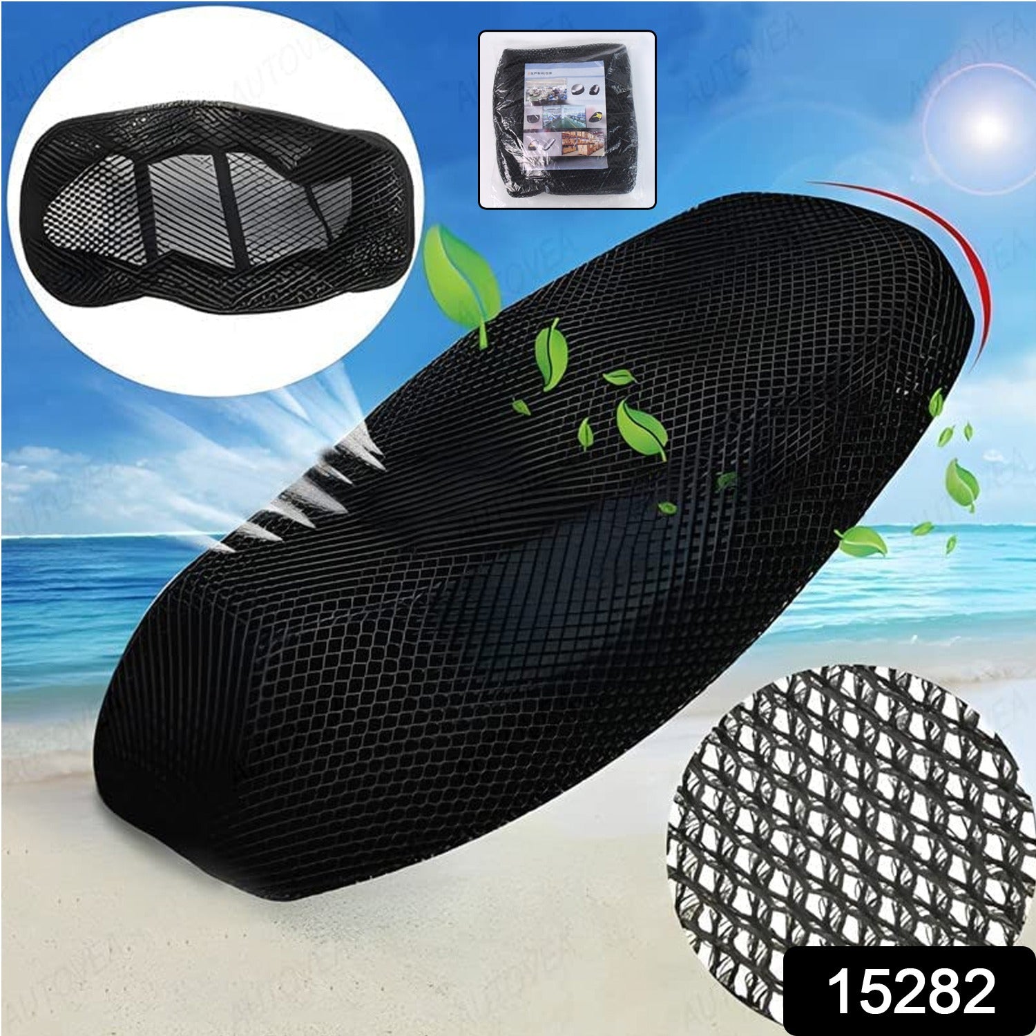 Heavy cushion seat cover with breathable mesh design for enhanced comfort in vehicles