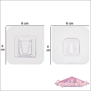 Heavy Duty Adhesive Hooks - 1 Pair - Superior eMart
