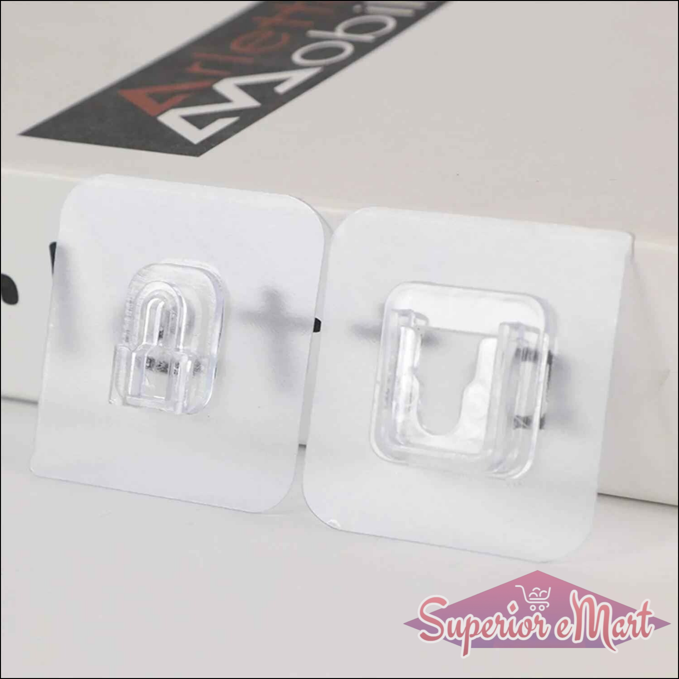 Heavy Duty Adhesive Hooks - 1 Pair - Superior eMart