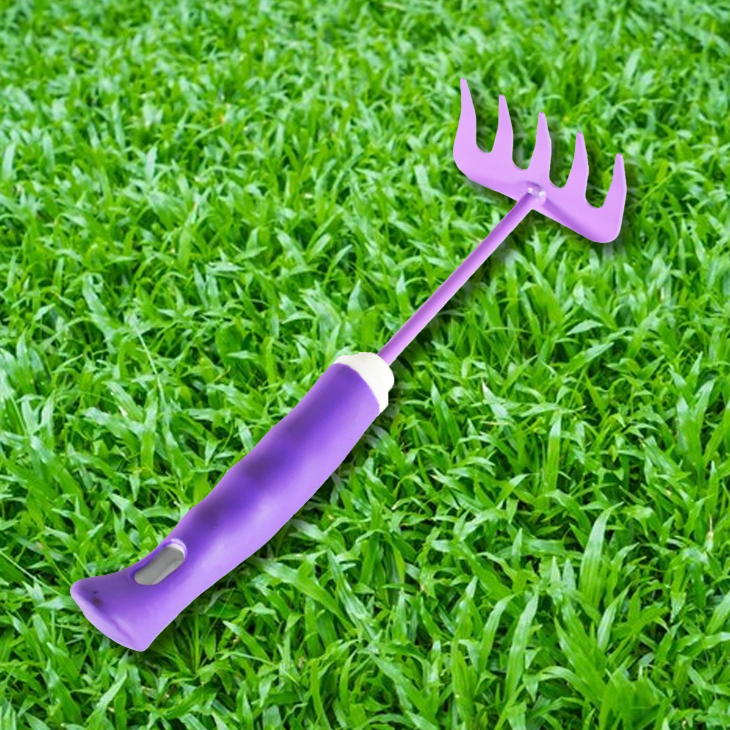 Superior eMart heavy duty garden tools featuring a purple hand rake for easy gardening tasks