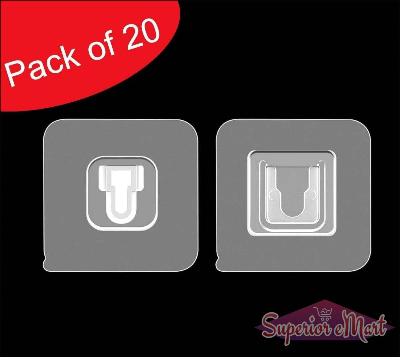 Heavy Duty Wall Hooks 20 Pcs - Superior eMart