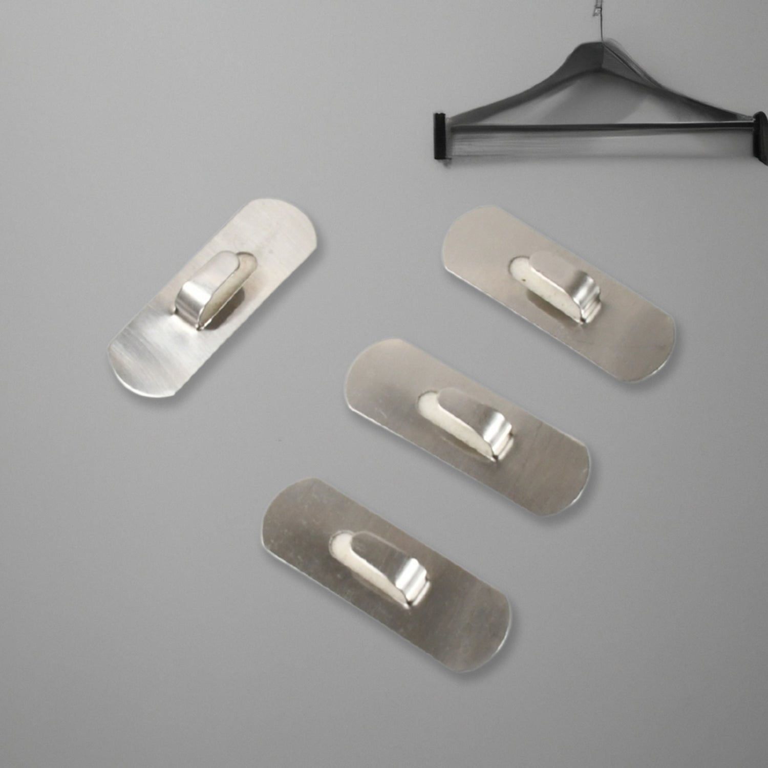 Set of four heavy duty wall hooks for securely hanging items in any room