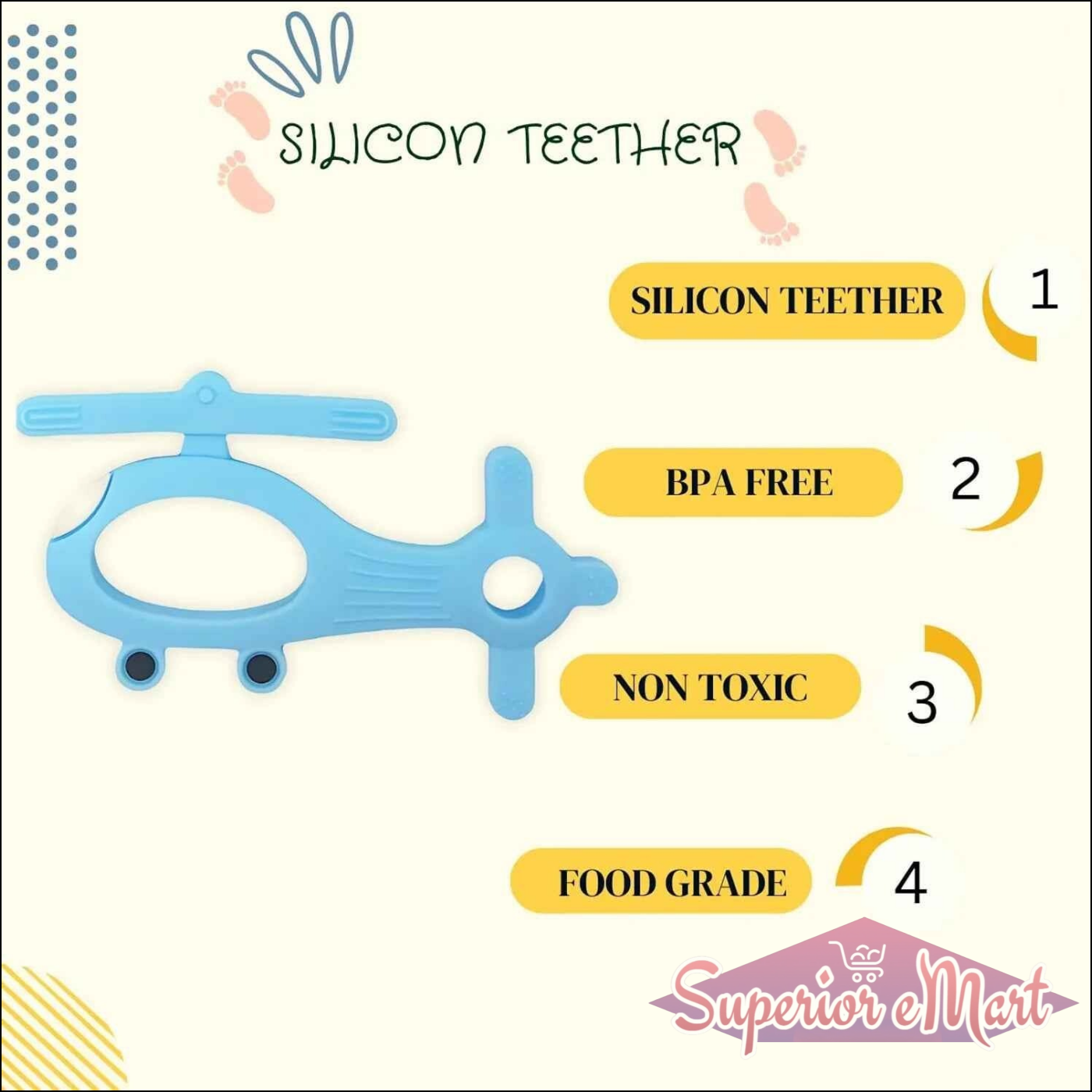 Helicopter Shape Teether - Superior eMart