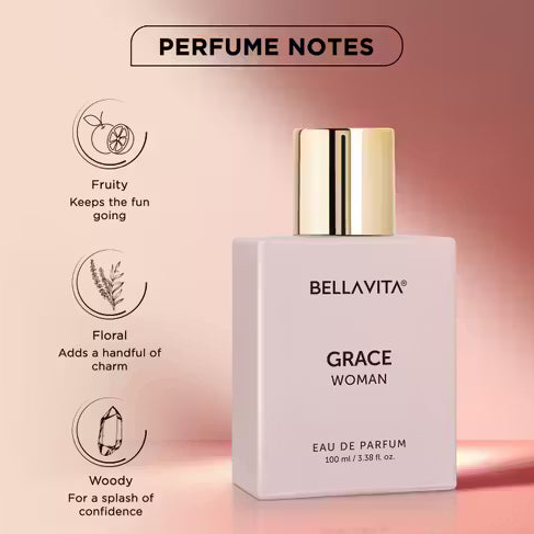 BELLAVITA GRACE Perfume for Women|Floral & Fruity Notes|Long Lasting Fragrance| Eau de Parfum - 100 ml  (For Women)