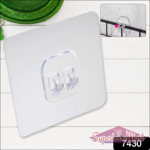 Clear self adhesive wall hooks for easy organization and hanging items securely