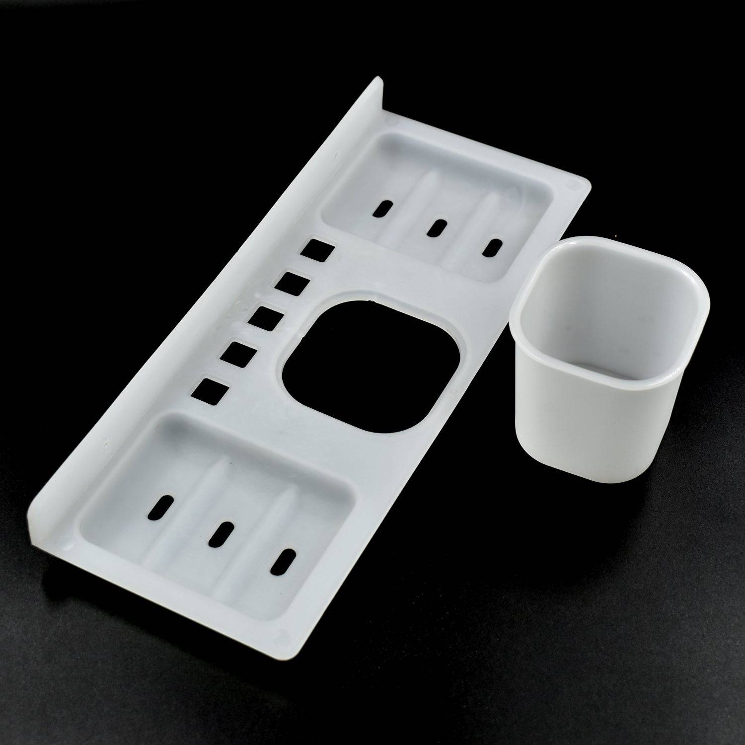 4777 4 In 1 Plastic Soap Dish And Plastic Soap Dish Tray Used In Bathroom And Kitchen Purposes. - Superior eMart