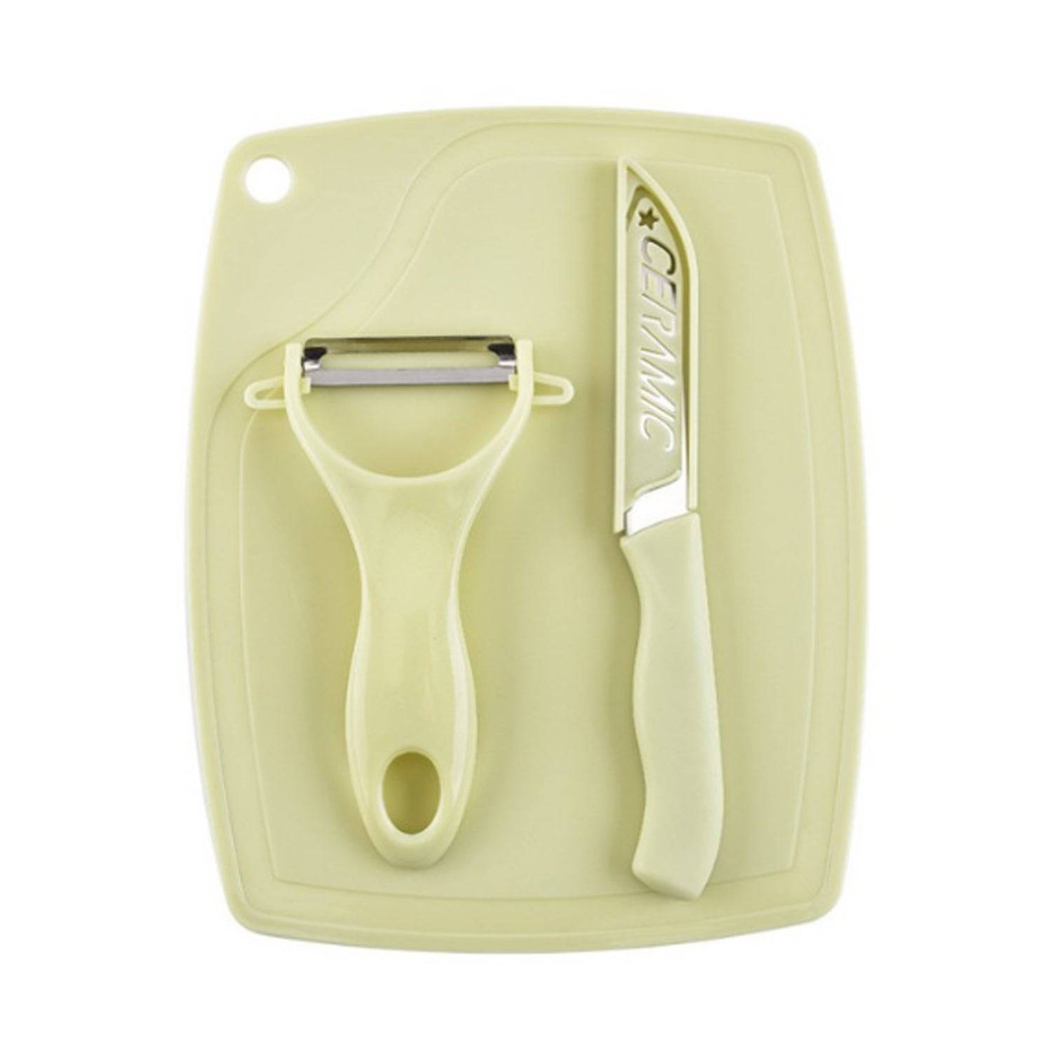 5207 Plastic Kitchen Peeler - Green  Classic Stainless Steel 3-piece Knife Set Combo - Superior eMart