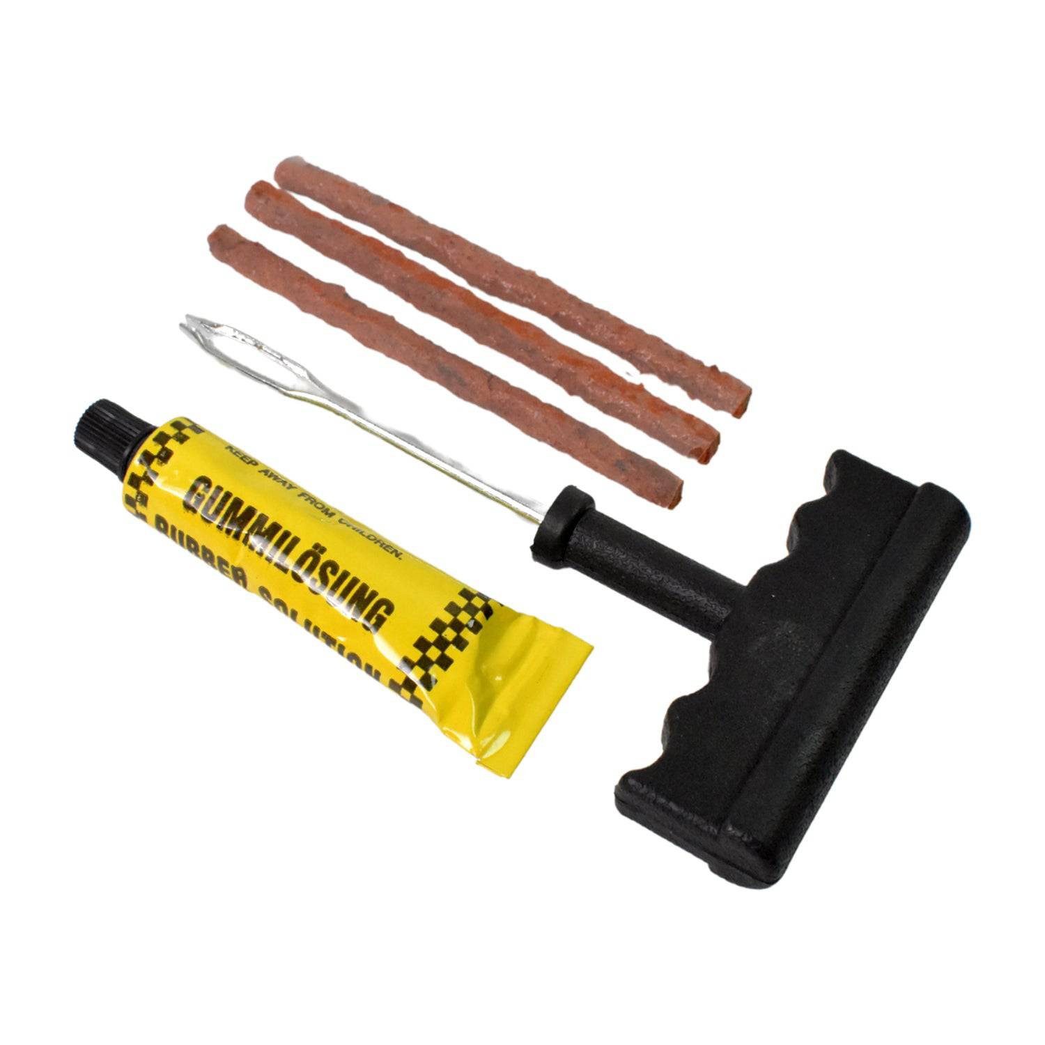 Tyre Puncture Repair Kit With 3 Seal Strips (5 Pcs Set) - Superior eMart