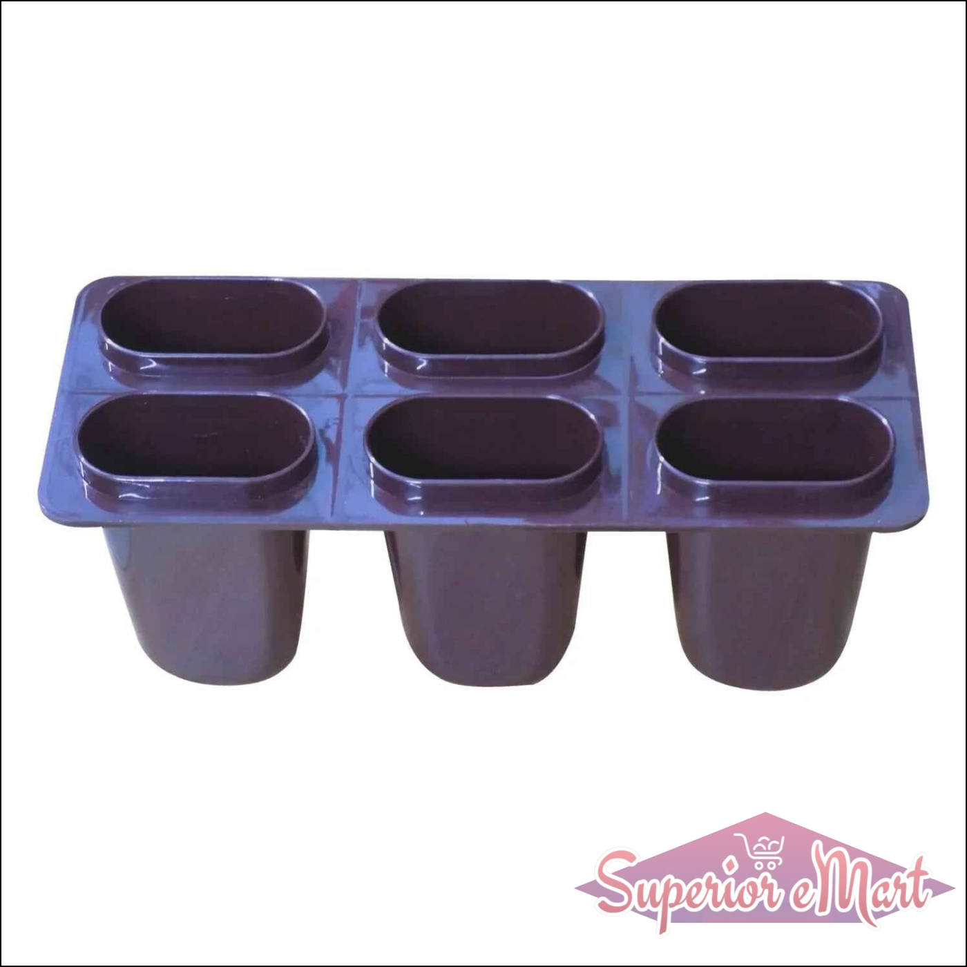 Superior eMart ice candy mould with six cavities for making homemade frozen treats