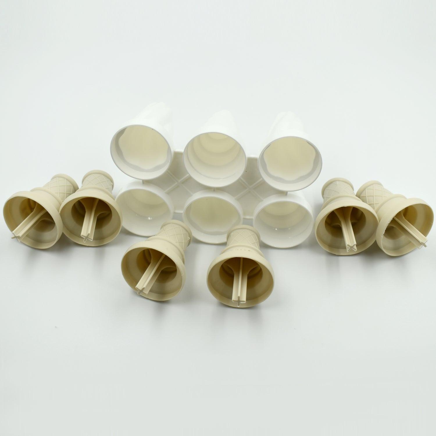 Ice cream mold set with eight individual molds for making homemade ice cream treats