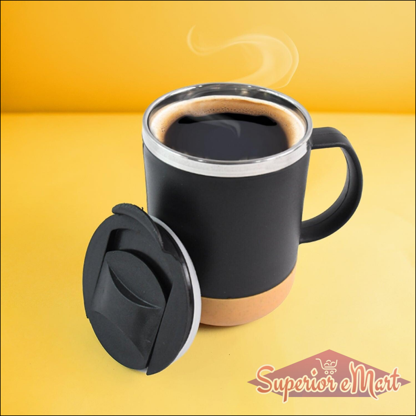Insulated Coffee Mug With Lid (Approx 350ml  1 Pc) - Superior eMart