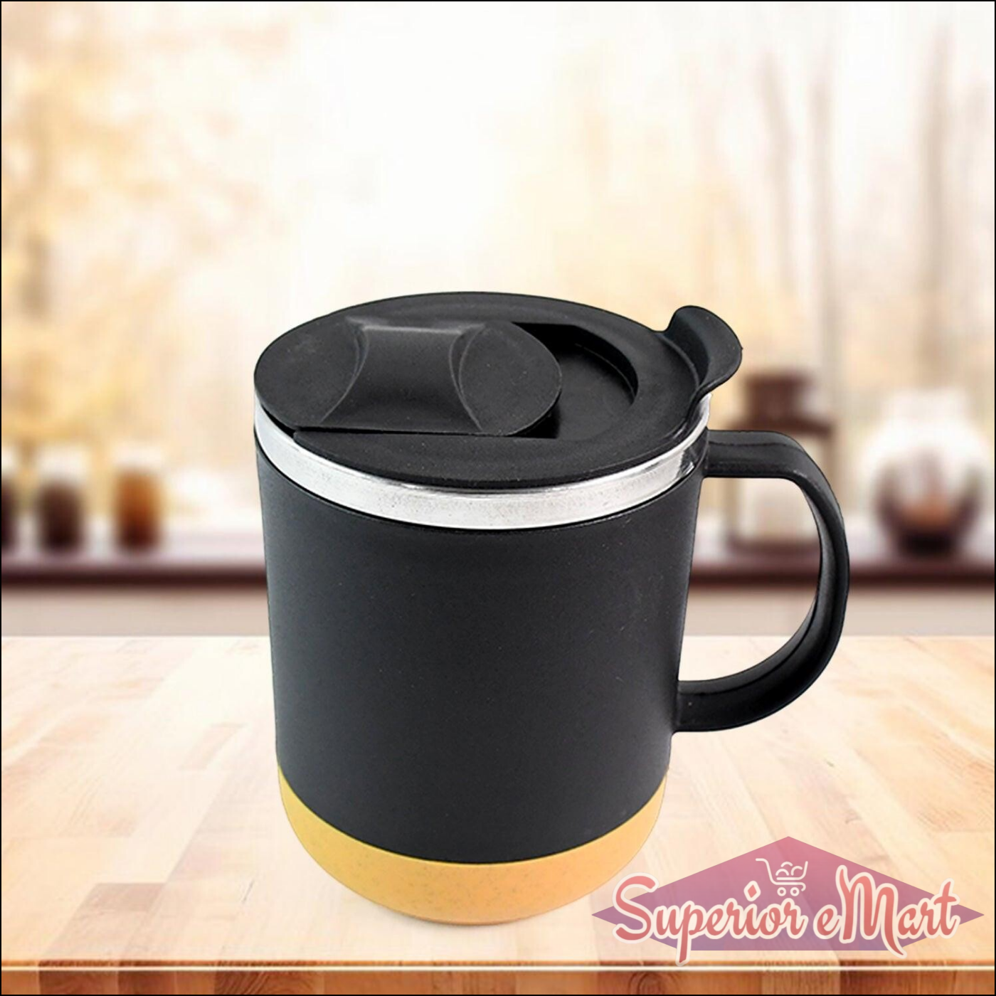 Insulated Coffee Mug With Lid (Approx 450ml  1 Pc) - Superior eMart