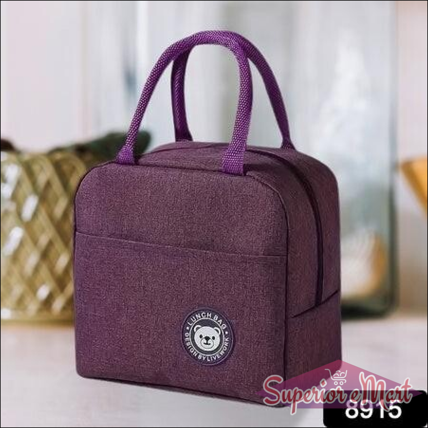 Insulated Lunch Bag With Zipper (1 Pc) - Superior eMart