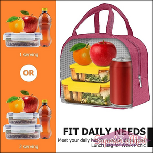 Insulated Lunch Bag With Zipper (1 Pc) - Superior eMart
