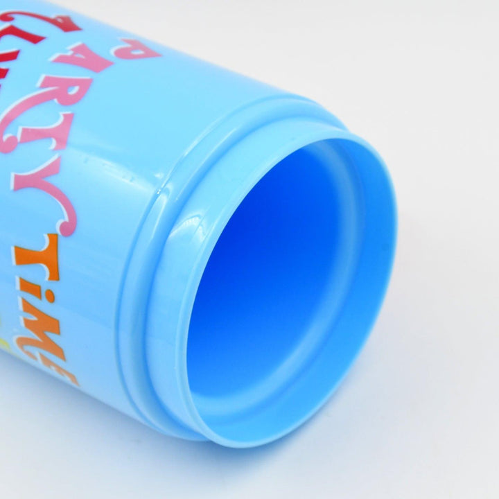 Bright blue insulated mug with lid and straw, perfect for keeping beverages hot or cold