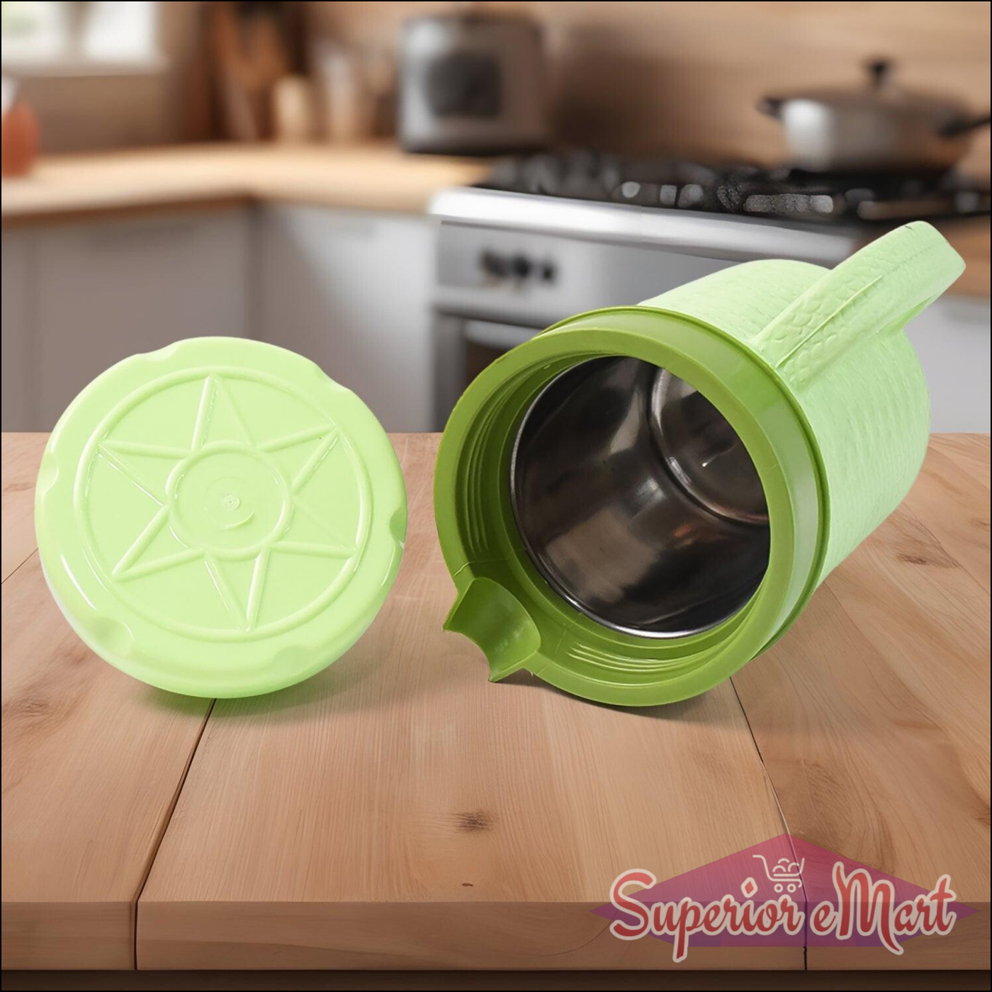 Insulated Thermos Flask 800ml - Green - Superior eMart