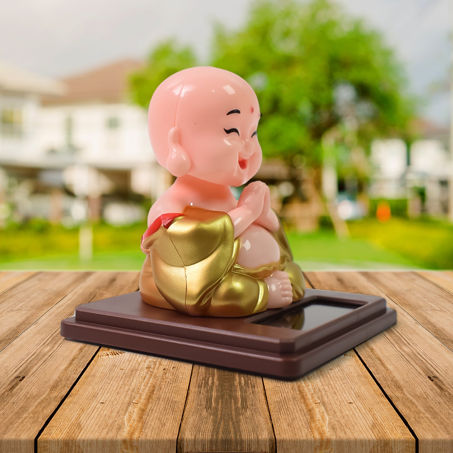 Solar Powered Buddha Car Ornament
