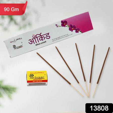 Orchid Flavour Incense Sticks  Agarbatti (90 Gm With Machis  1 Packet) - Superior eMart