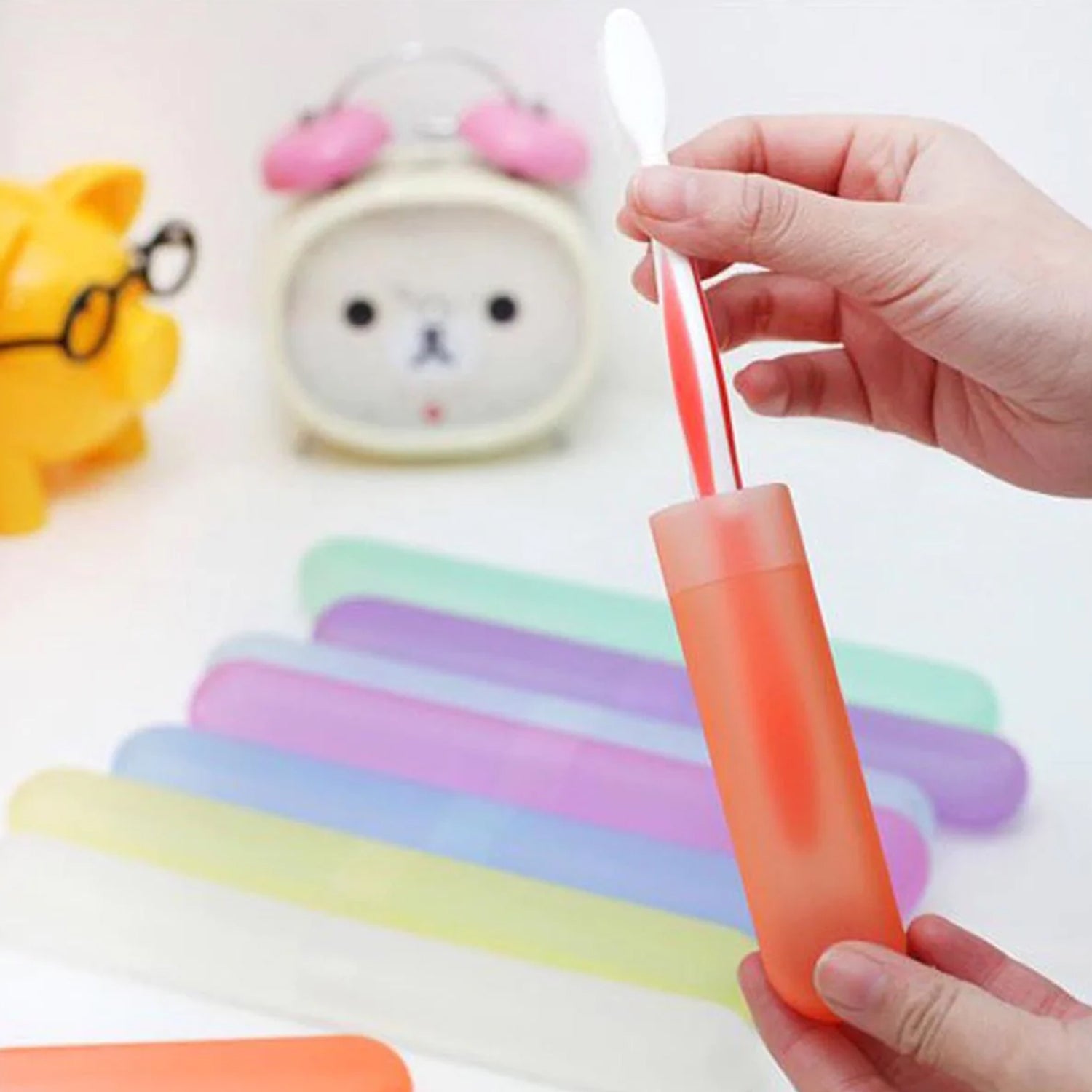 6pc Tooth Brush Travel Covers / Case / Holder