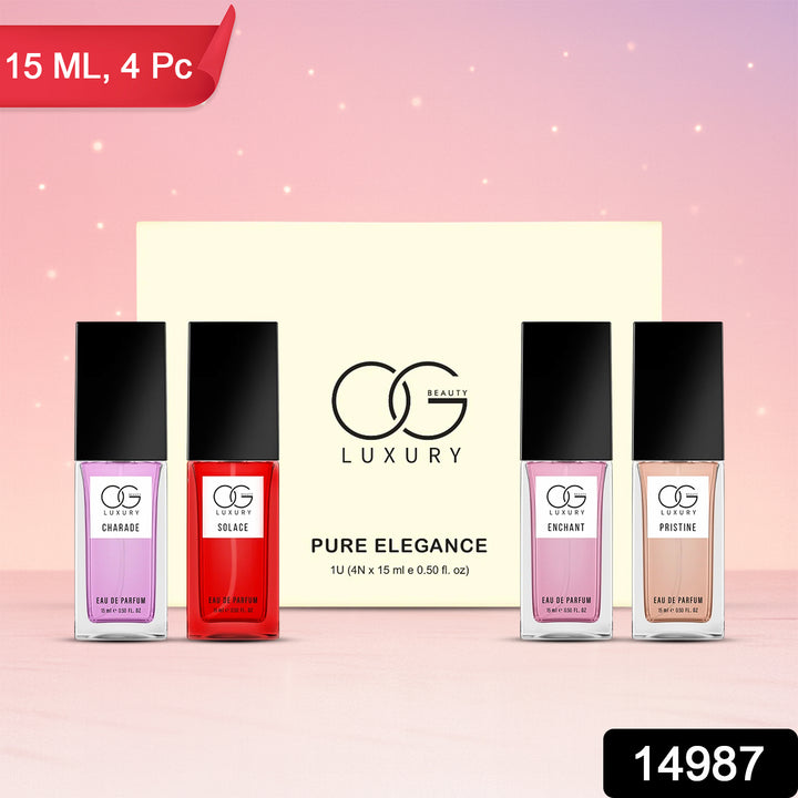 Og Beauty Luxury Pure Elegance Eau De Perfume - (4 Pc  Set  15 Ml)