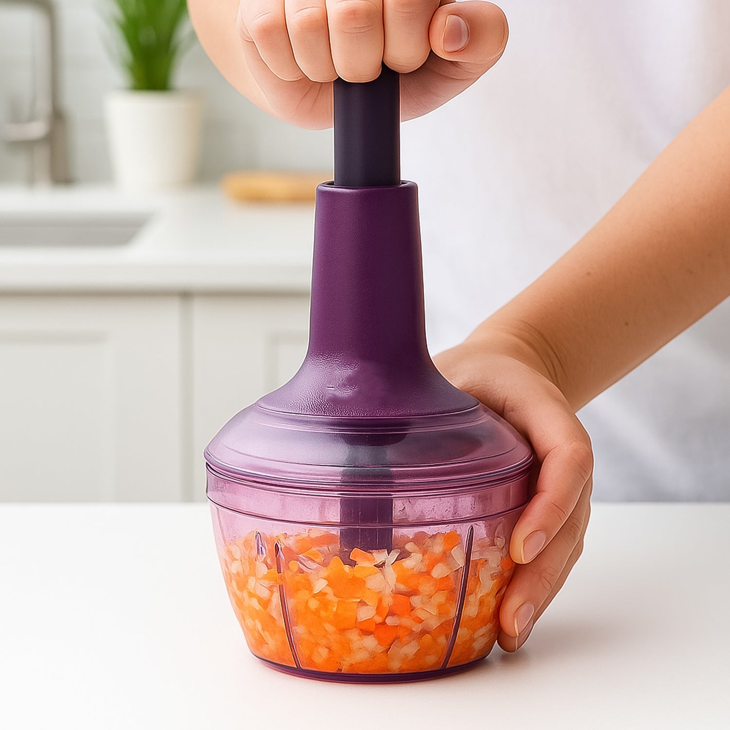 Manual Push Vegetable Chopper 650 Ml - (1 Pc)