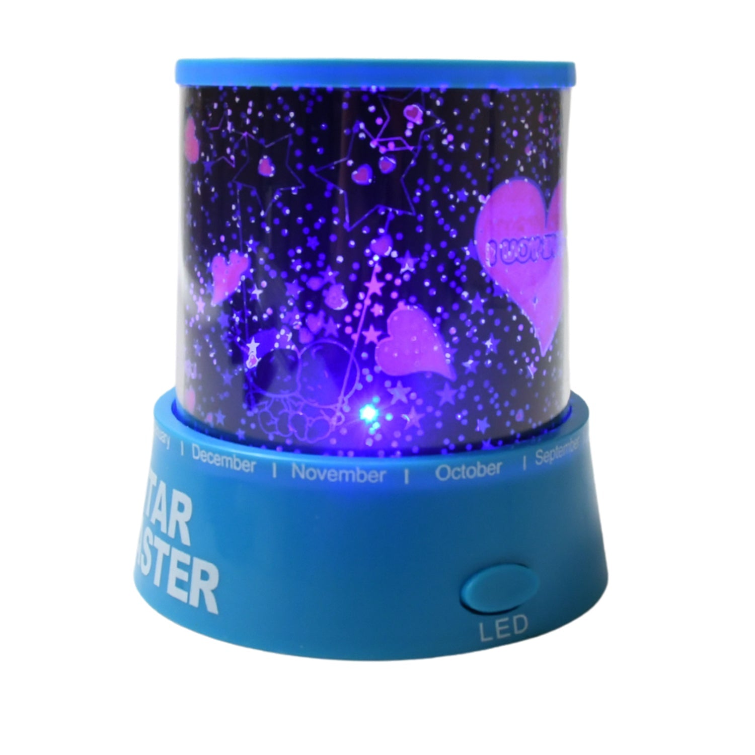 LED Projector Night Light Amazing Lamp, 3 Battery operated lamps, Rotation With  - 12869_couple_night_lamp_no3