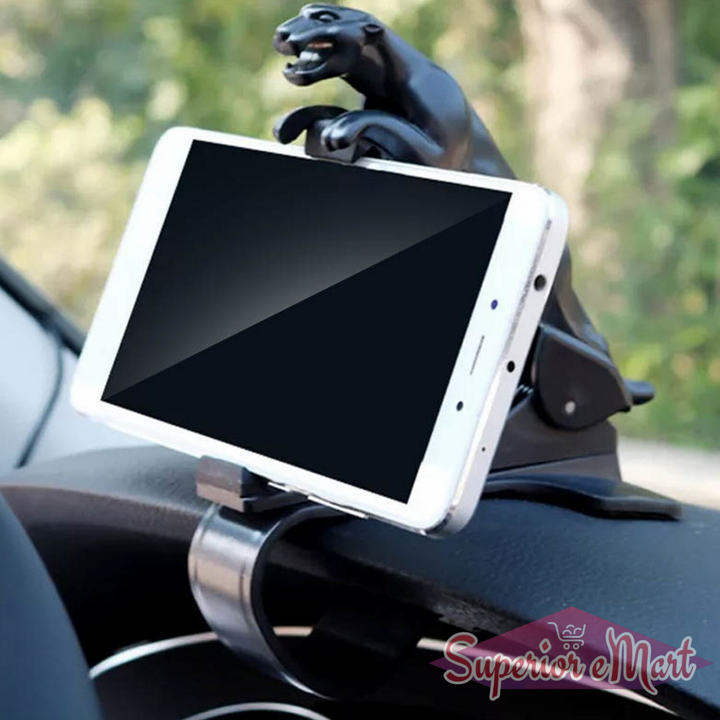 Jaguar leopard car phone holder with a sleek design for secure phone mounting in vehicles