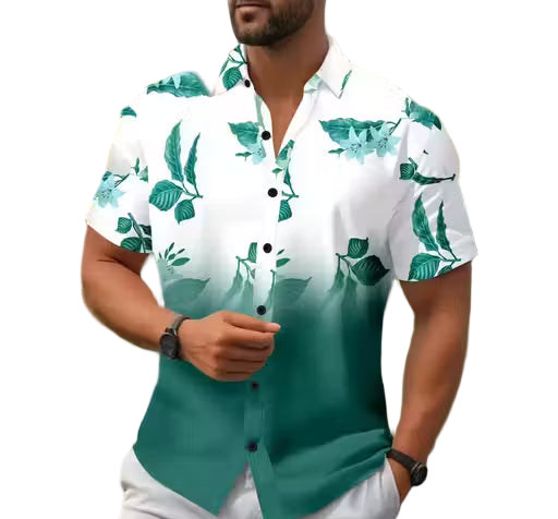 Men's Floral Gradient Shirt