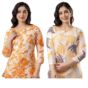 Kurti For Women - Orange.